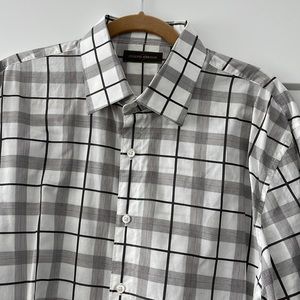 Black and white button down shirt